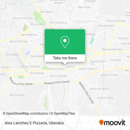 Alex Lanches E Pizzaria map