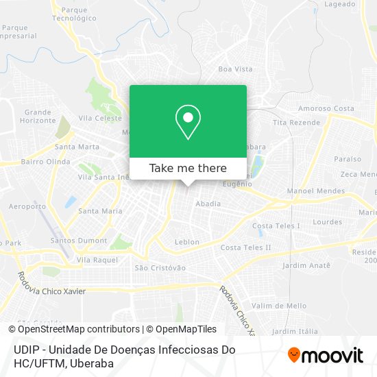 UDIP - Unidade De Doenças Infecciosas Do HC / UFTM map