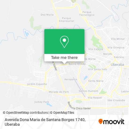 Mapa Avenida Dona Maria de Santana Borges 1740