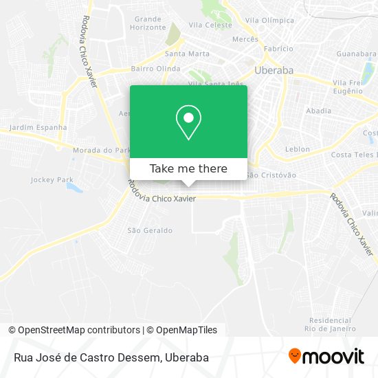 Rua José de Castro Dessem map