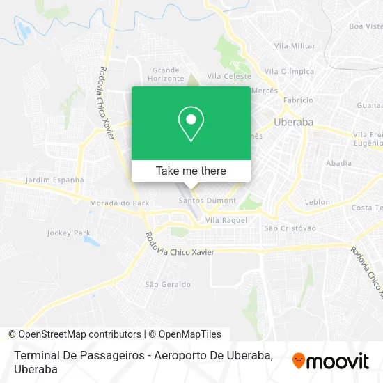 Terminal De Passageiros - Aeroporto De Uberaba map
