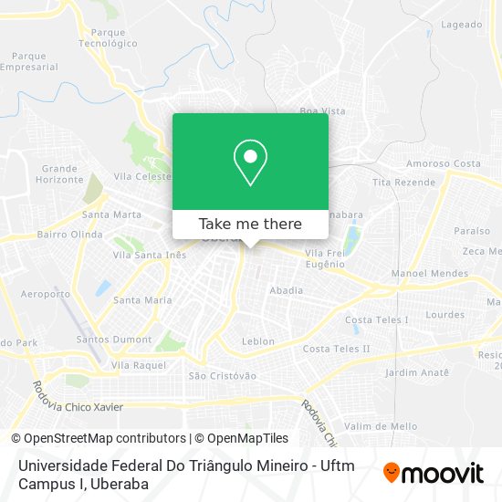 Universidade Federal Do Triângulo Mineiro - Uftm Campus I map