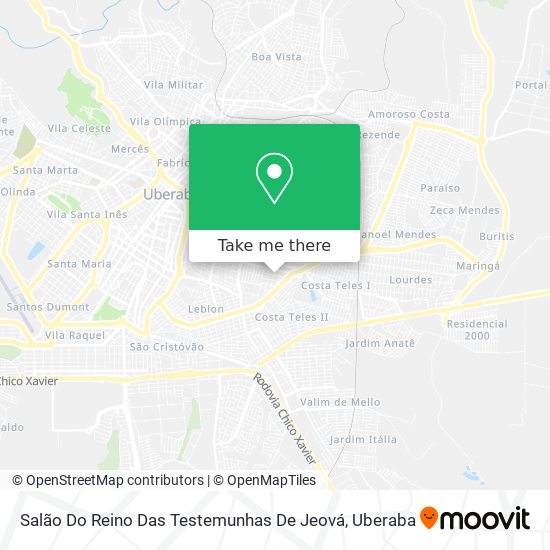 Salão Do Reino Das Testemunhas De Jeová map