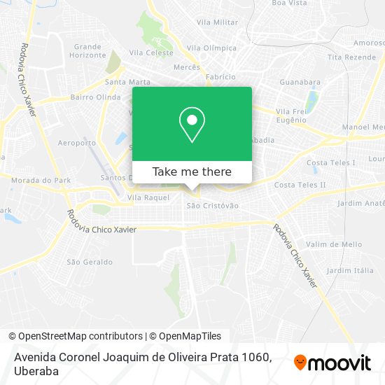 Mapa Avenida Coronel Joaquim de Oliveira Prata 1060