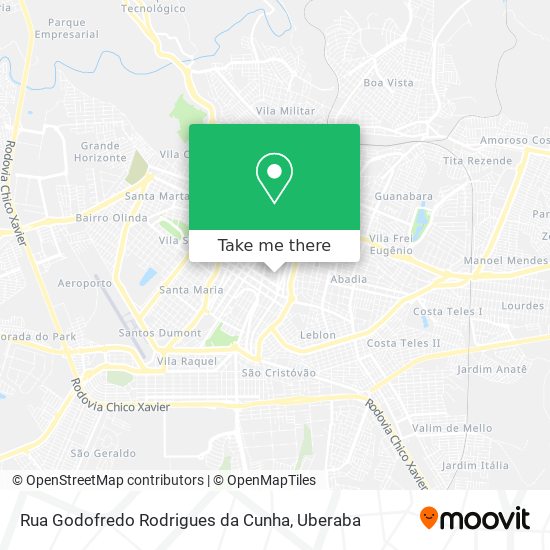 Mapa Rua Godofredo Rodrigues da Cunha