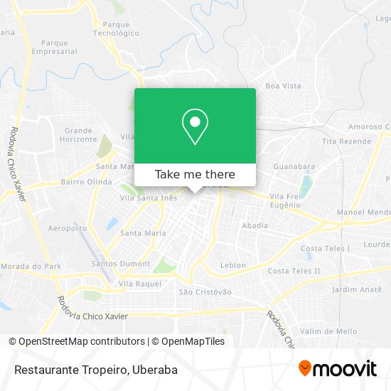 Mapa Restaurante Tropeiro