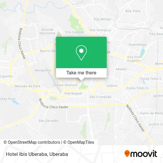 Hotel Ibis Uberaba map