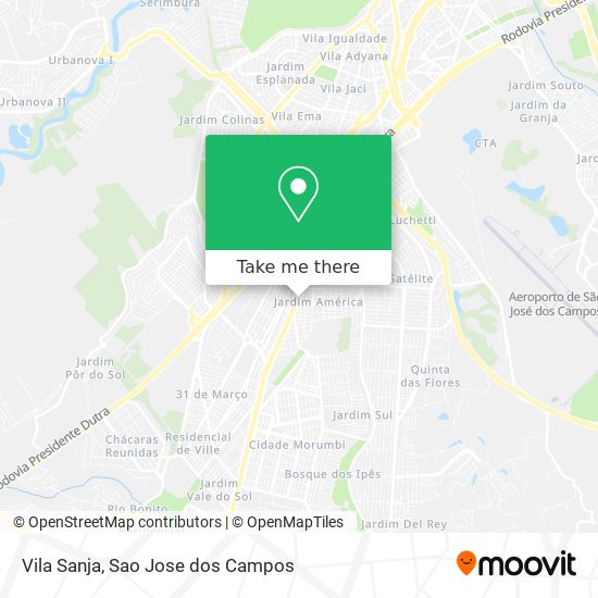 Vila Sanja map