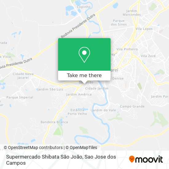 Supermercado Shibata São João map