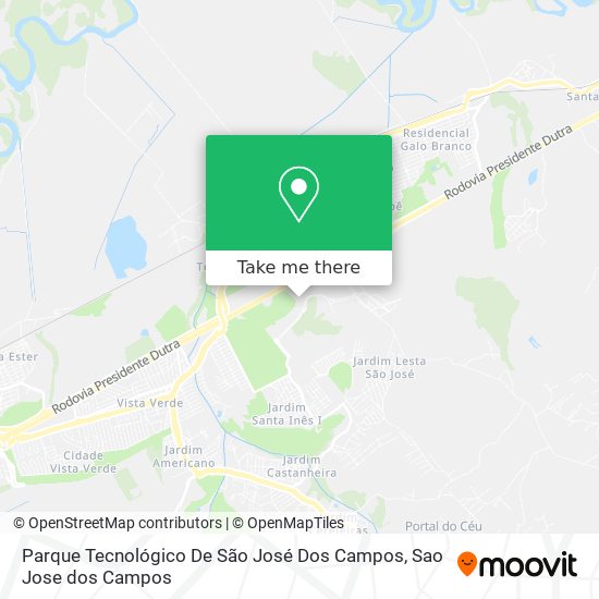 Mapa Parque Tecnológico De São José Dos Campos