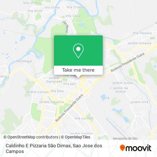 Caldinho E Pizzaria São Dimas map
