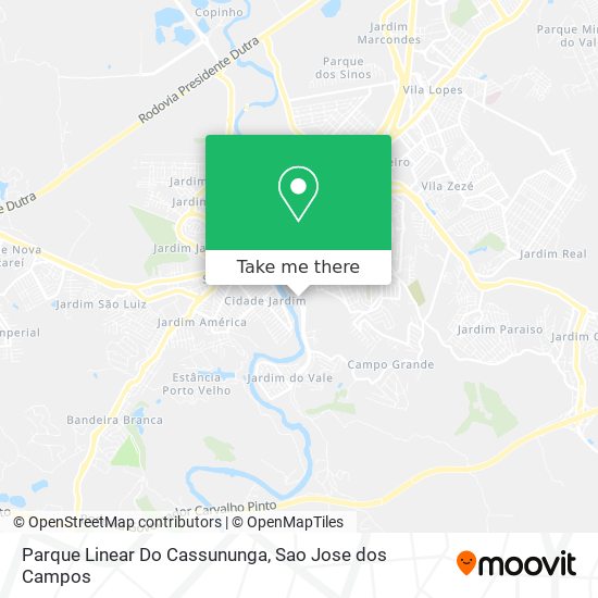 Parque Linear Do Cassununga map