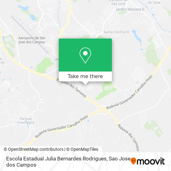 Mapa Escola Estadual Julia Bernardes Rodrigues