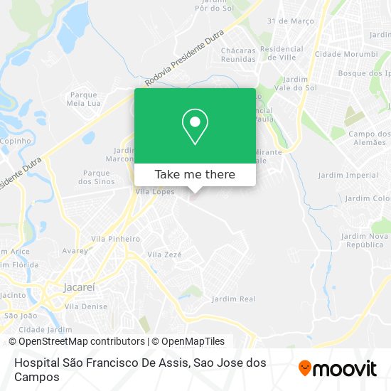 Mapa Hospital São Francisco De Assis