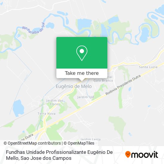 Fundhas Unidade Profissionalizante Eugênio De Mello map