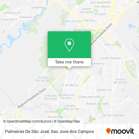 Mapa Palmeiras De São José