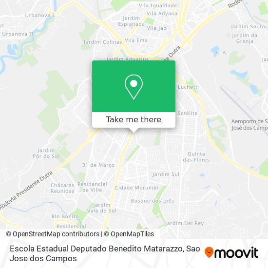 Mapa Escola Estadual Deputado Benedito Matarazzo