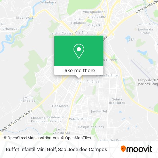 Buffet Infantil Mini Golf map
