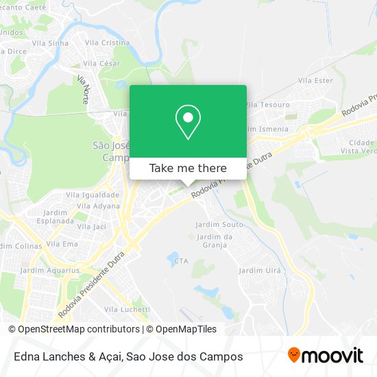 Edna Lanches & Açai map