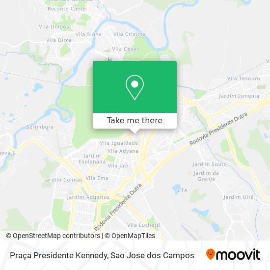 Mapa Praça Presidente Kennedy