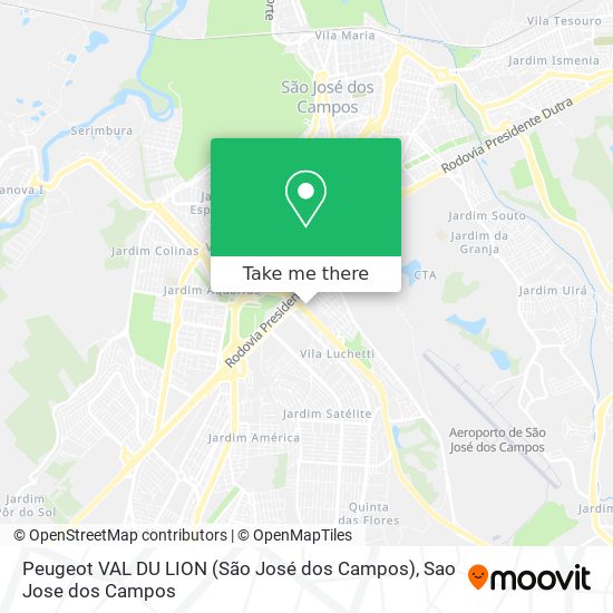 Peugeot VAL DU LION (São José dos Campos) map