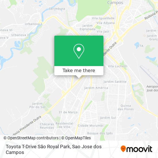 Toyota T-Drive São Royal Park map