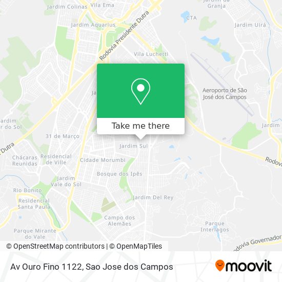 Av Ouro Fino 1122 map