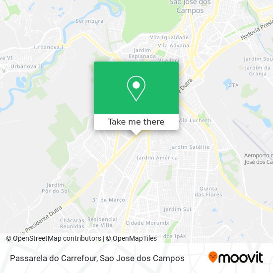 Mapa Passarela do Carrefour