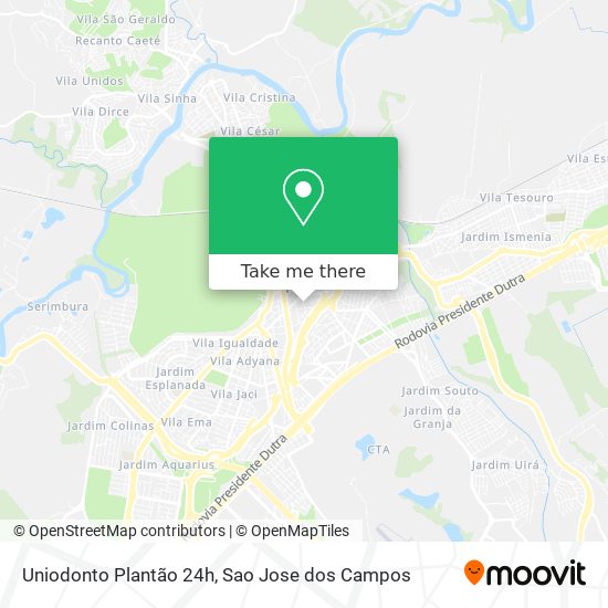 Uniodonto Plantão 24h map