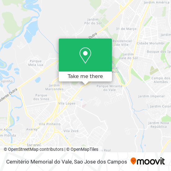 Mapa Cemitério Memorial do Vale