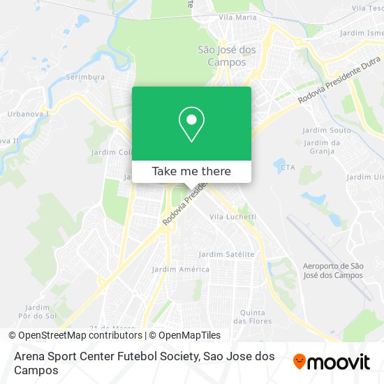 Arena Sport Center Futebol Society map