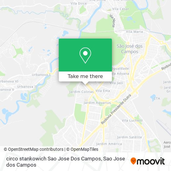 circo stankowich Sao Jose Dos Campos map