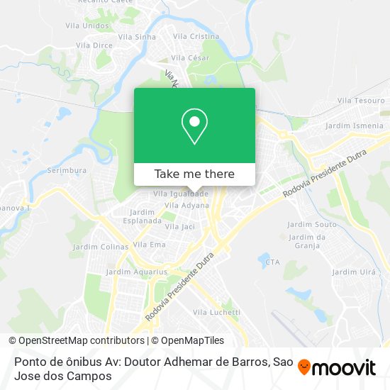 Ponto de ônibus Av: Doutor Adhemar de Barros map