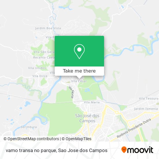 Mapa vamo transa no parque