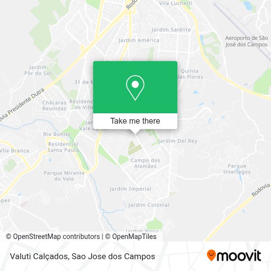 How to get to Valuti Calçados in São José Dos Campos by Bus?