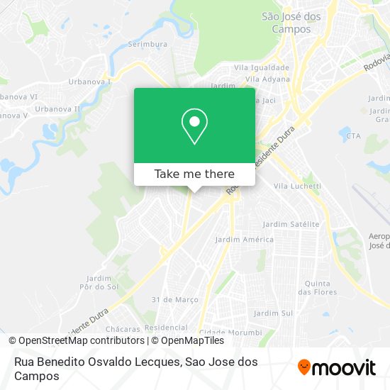 Rua Benedito Osvaldo Lecques map