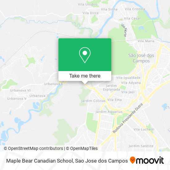 Mapa Maple Bear Canadian School