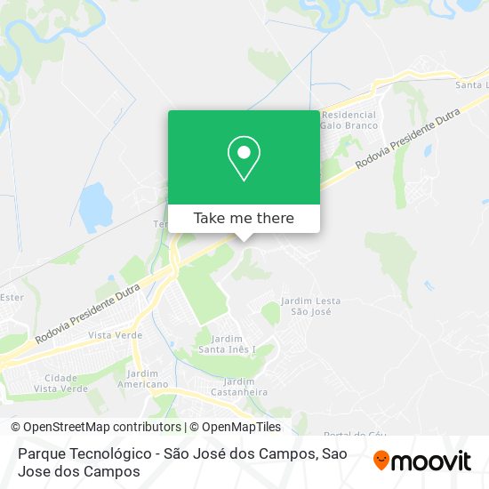 Mapa Parque Tecnológico - São José dos Campos