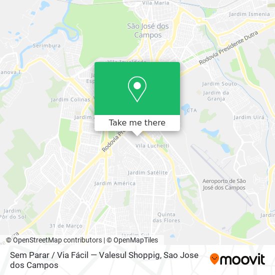 Mapa Sem Parar / Via Fácil — Valesul Shoppig