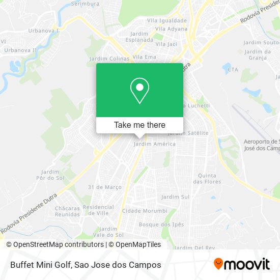 Buffet Mini Golf map