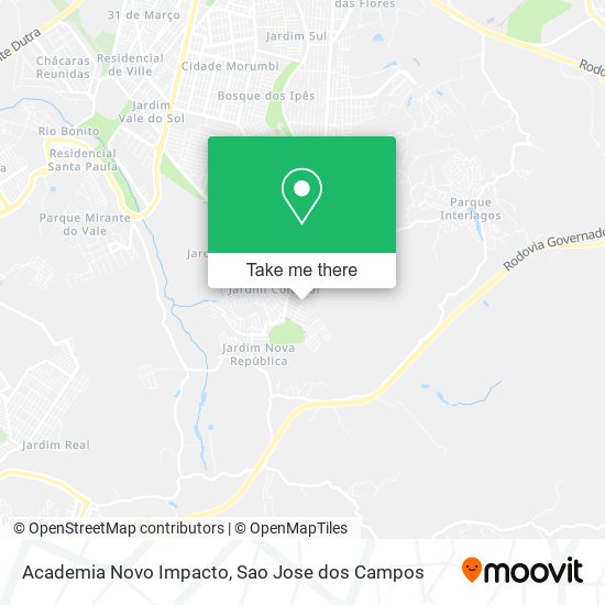 Academia Novo Impacto map