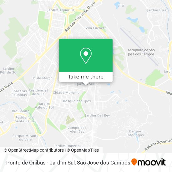 Ponto de Ônibus - Jardim Sul map