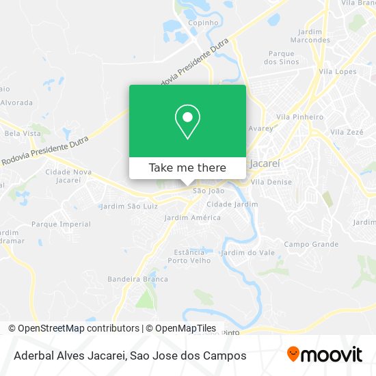 Aderbal Alves Jacarei map