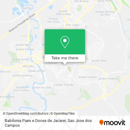 Babilonia Paes e Doces de Jacarei map