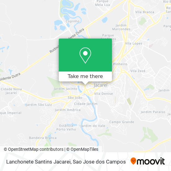 Lanchonete Santins Jacarei map