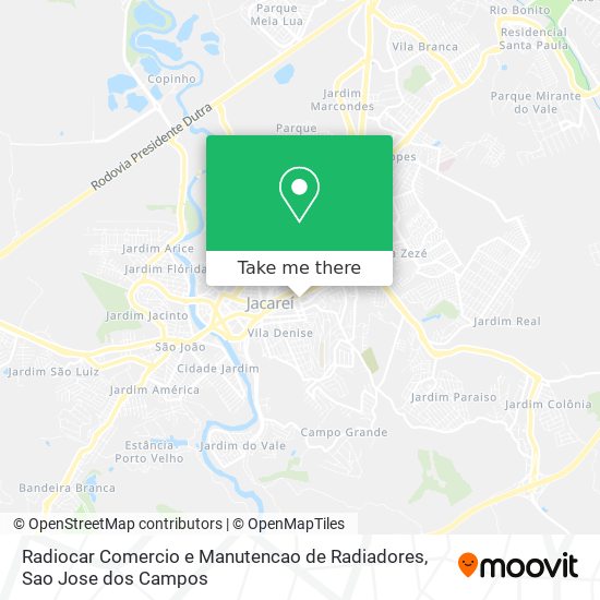 Radiocar Comercio e Manutencao de Radiadores map