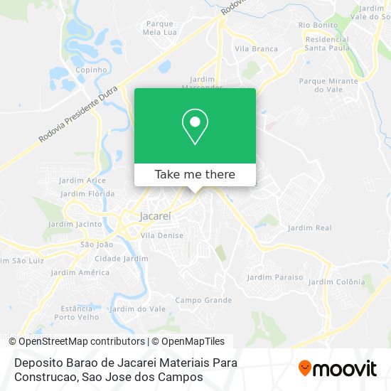 Deposito Barao de Jacarei Materiais Para Construcao map