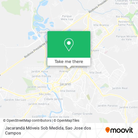 Jacarandá Móveis Sob Medida map