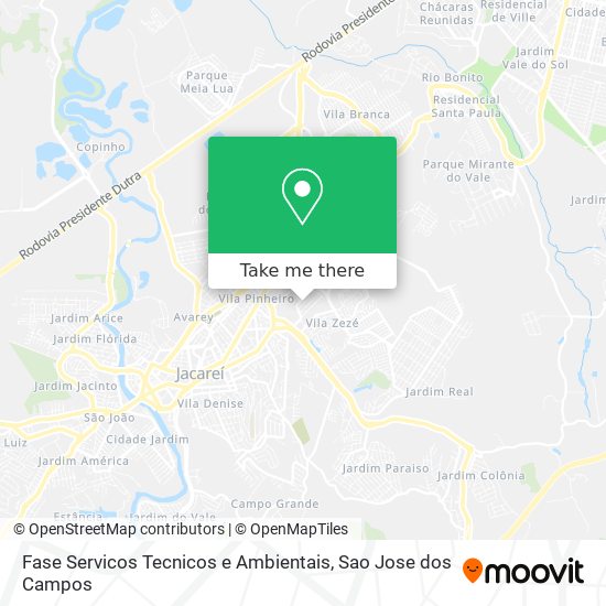 Fase Servicos Tecnicos e Ambientais map