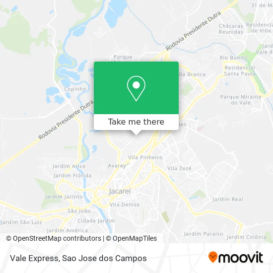 Vale Express map